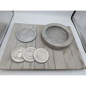 Vintage Child's Aluminum Dish Plate Set Play Set-Made In Germany